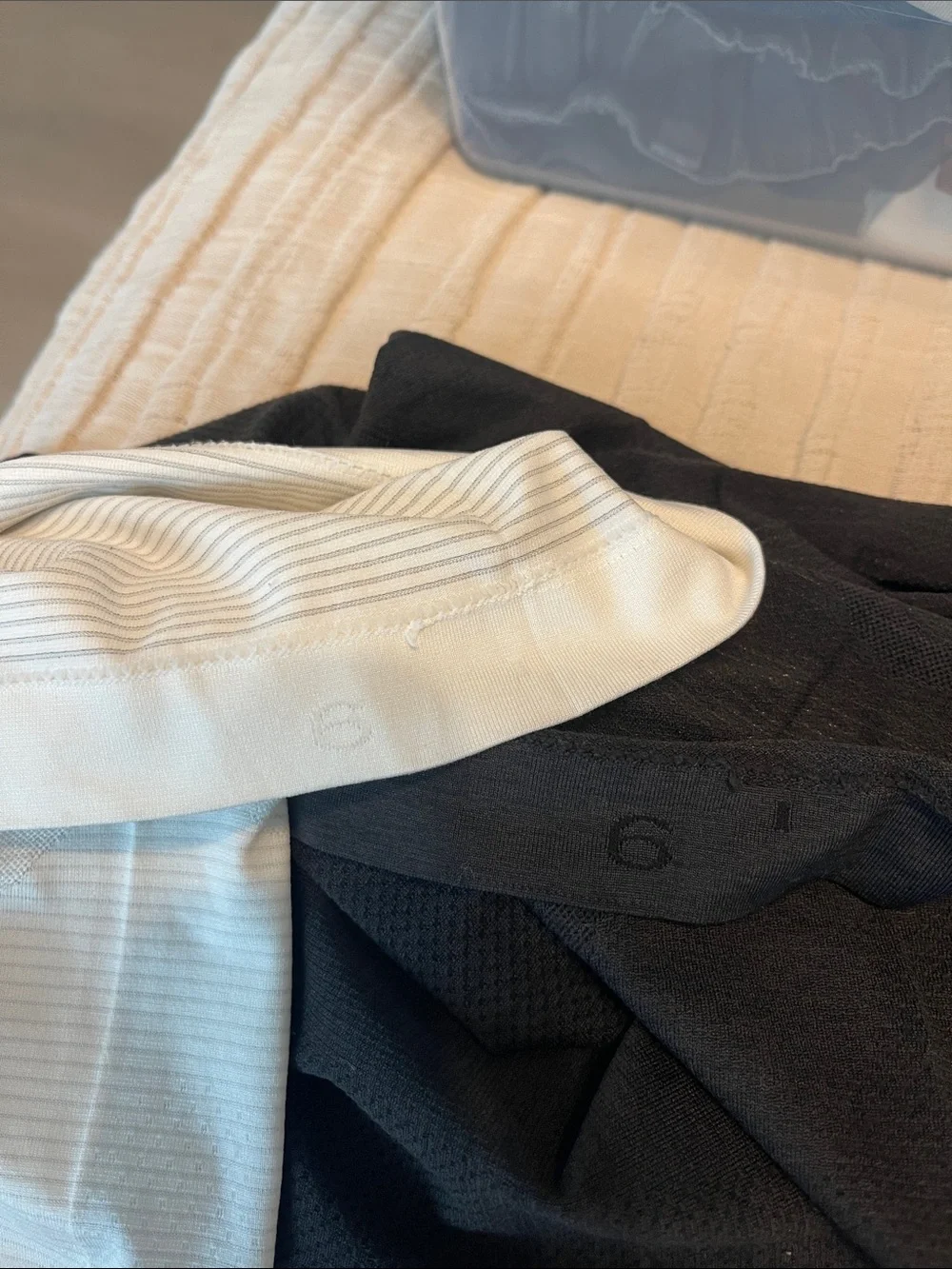 lululemon athletica Long Sleeve Layering Tops - Black & Off White